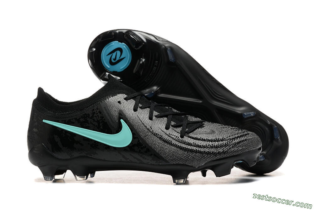 Nike Phantom Luna Elite FG Low-Tops Soccer Cleats - Grey/Black/Jade 0