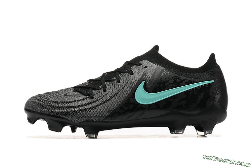 Nike Phantom Luna Elite FG Low-Tops Soccer Cleats - Grey/Black/Jade 2
