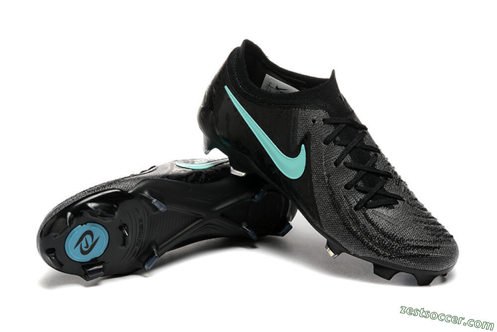 Nike Phantom Luna Elite FG Low-Tops Soccer Cleats - Grey/Black/Jade 4