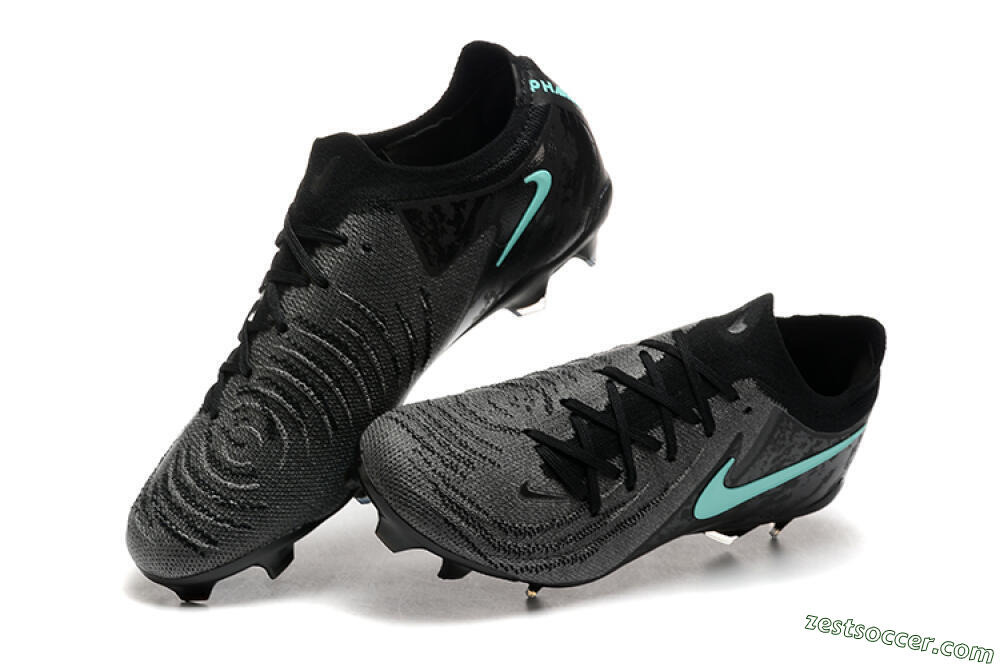 Nike Phantom Luna Elite FG Low-Tops Soccer Cleats - Grey/Black/Jade 6