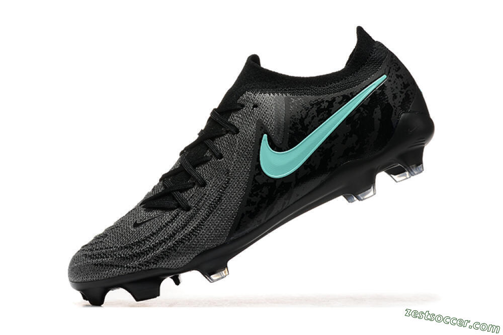 Nike Phantom Luna Elite FG Low-Tops Soccer Cleats - Grey/Black/Jade 8