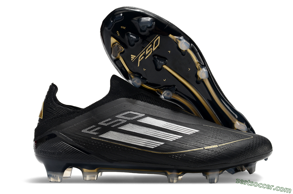 Adidas F50 Adizero FG Low-Tops Soccer Cleats - Black/Silver/Gold 0