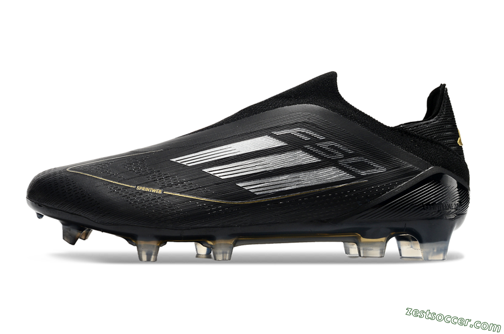 Adidas F50 Adizero FG Low-Tops Soccer Cleats - Black/Silver/Gold 2