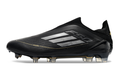 Adidas F50 Adizero FG Low-Tops Soccer Cleats - Black/Silver/Gold