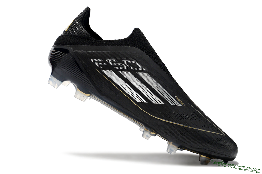 Adidas F50 Adizero FG Low-Tops Soccer Cleats - Black/Silver/Gold 4