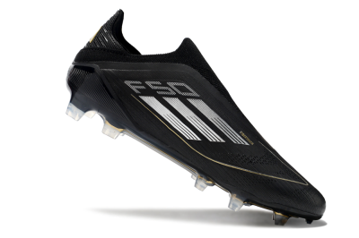Adidas F50 Adizero FG Low-Tops Soccer Cleats - Black/Silver/Gold