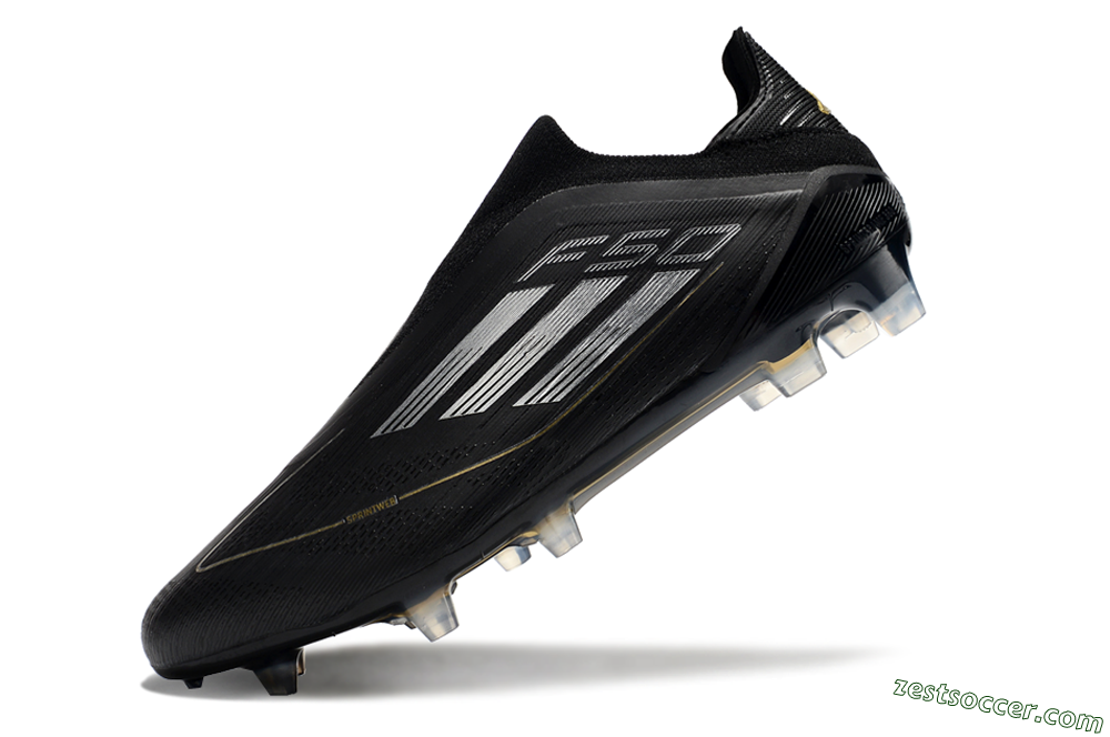 Adidas F50 Adizero FG Low-Tops Soccer Cleats - Black/Silver/Gold 5