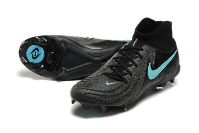 Nike Phantom Luna Elite FG High-Tops Soccer Cleats - Grey/Black/Jade