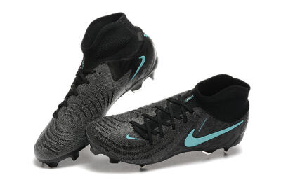 Nike Phantom Luna Elite FG High-Tops Soccer Cleats - Grey/Black/Jade