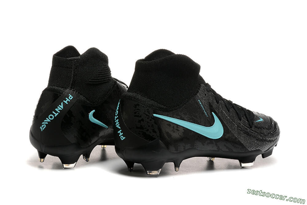 Nike Phantom Luna Elite FG High-Tops Soccer Cleats - Grey/Black/Jade 9