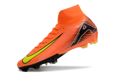 Nike Air Zoom Mercurial Superfly 10 Elite FG High-Tops Soccer Cleats - Orange/Black/Yellow