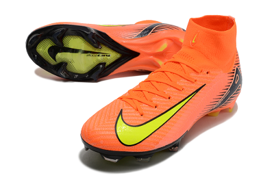 Nike Air Zoom Mercurial Superfly 10 Elite FG High-Tops Soccer Cleats - Orange/Black/Yellow