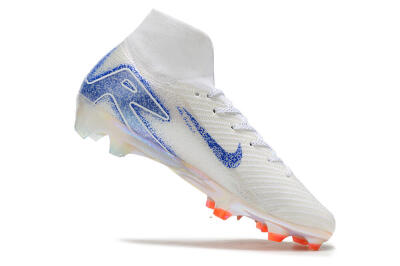 Nike Air Zoom Mercurial Superfly 10 Elite FG High-Tops Soccer Cleats - Grey/Blue/Orange