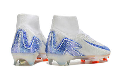 Nike Air Zoom Mercurial Superfly 10 Elite FG High-Tops Soccer Cleats - Grey/Blue/Orange