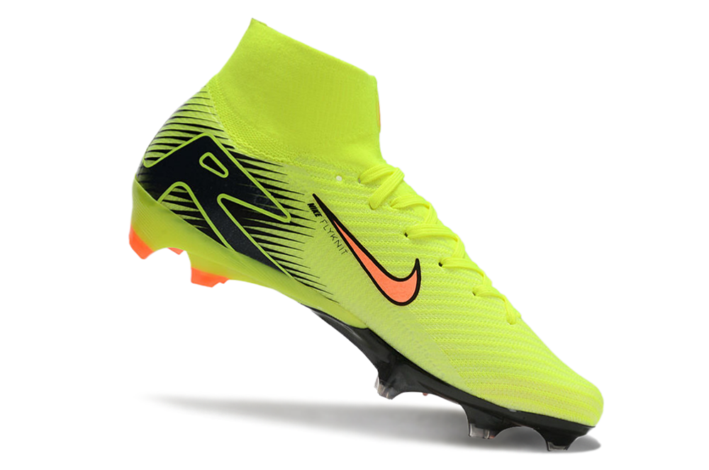 Nike Air Zoom Mercurial Superfly 10 Elite FG High-Tops Soccer Cleats - Yellow/Black/Orange 4