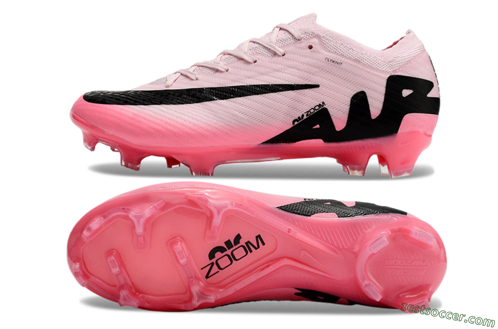 Nike Air Zoom Mercurial Vapor 15 Elite FG Low-Tops Soccer Cleats - Pink/Black 1