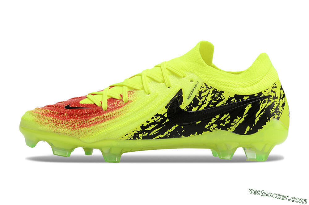 Nike Phantom Luna Elite NU FG Low-Tops Soccer Cleats - Yellow/Red/Black 2