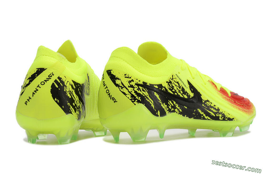 Nike Phantom Luna Elite NU FG Low-Tops Soccer Cleats - Yellow/Red/Black 6