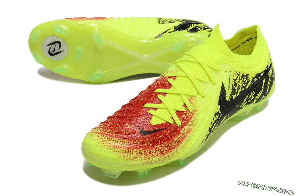 Nike Phantom Luna Elite NU FG Low-Tops Soccer Cleats - Yellow/Red/Black 3