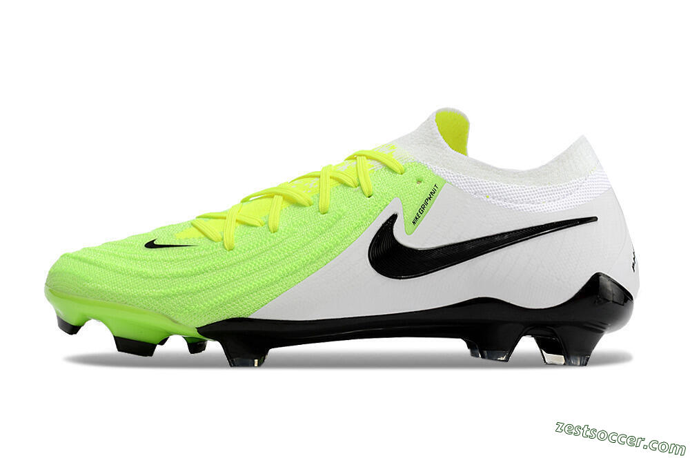 Nike Phantom Luna Elite NU FG Low-Tops Soccer Cleats - Green/White/Black 2
