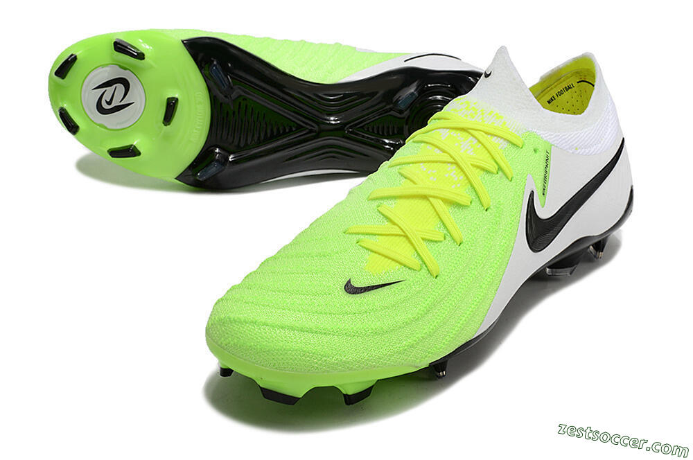 Nike Phantom Luna Elite NU FG Low-Tops Soccer Cleats - Green/White/Black 3