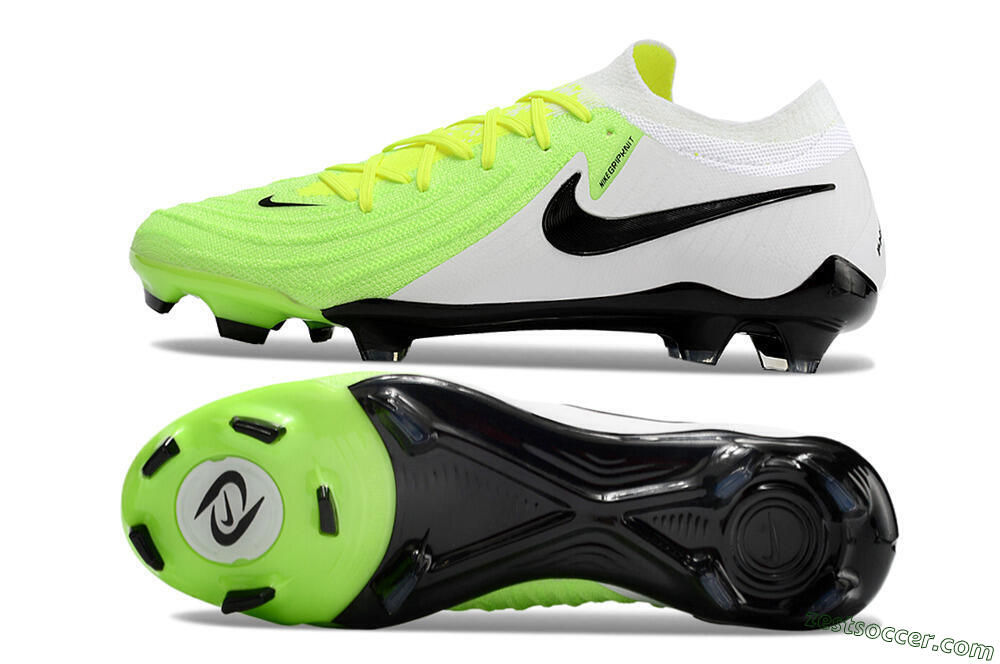 Nike Phantom Luna Elite NU FG Low-Tops Soccer Cleats - Green/White/Black 1