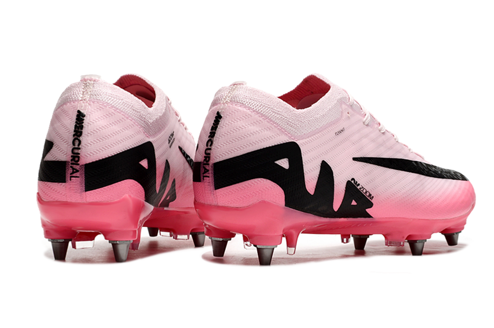 Nike Air Zoom Mercurial Vapor 15 Elite SG Low-Tops Soccer Cleats - Pink/Black 6