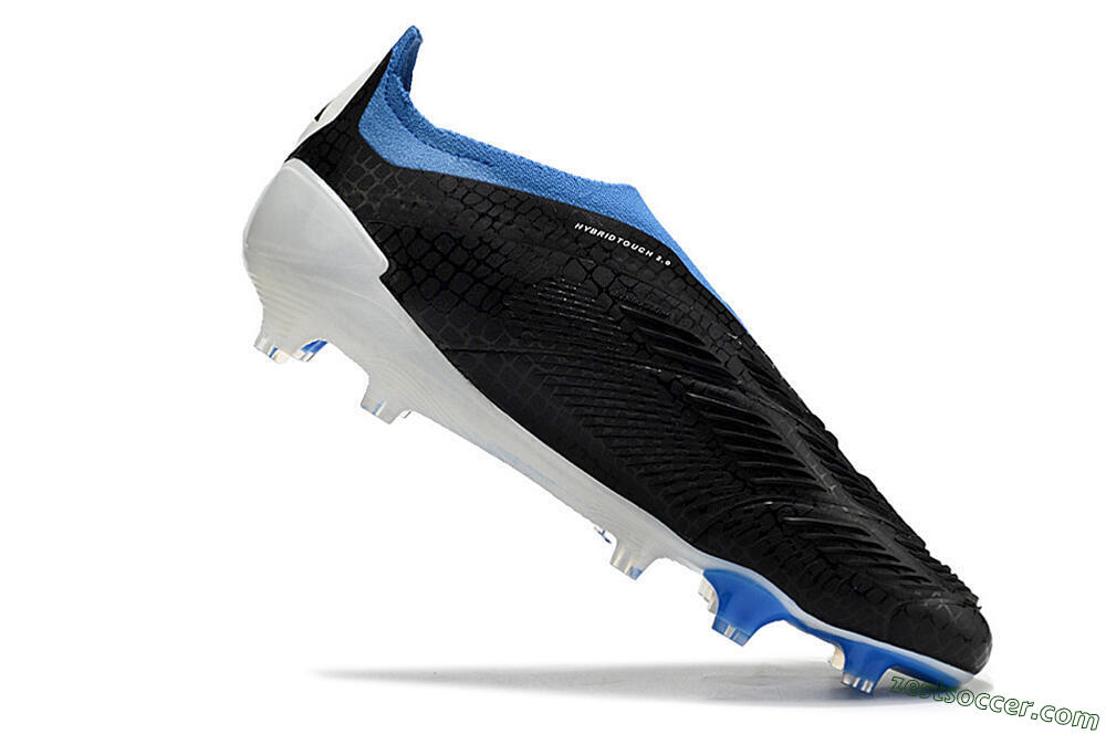 Adidas Predator Accuracy+ Laceless FG Low-Tops Soccer Cleats - Black/White/Blue 4