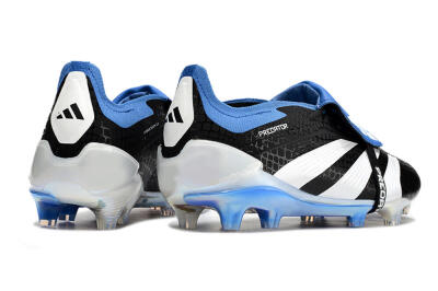 Adidas Predator Elite Foldover Tongue FG Low-Tops Soccer Cleats - Black/Blue/White