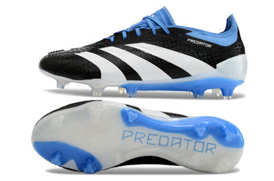 Adidas Predator Accuracy+ FG Low-Tops Soccer Cleats - Black/White/Blue
