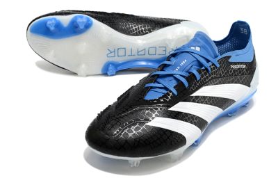 Adidas Predator Accuracy+ FG Low-Tops Soccer Cleats - Black/White/Blue
