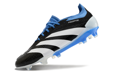 Adidas Predator Accuracy+ FG Low-Tops Soccer Cleats - Black/White/Blue