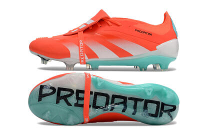 Adidas Predator Elite Foldover Tongue FG Low-Tops Soccer Cleats - Red/White/Green