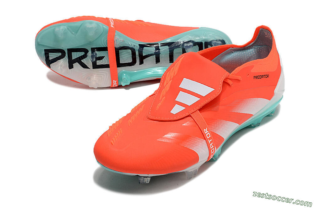 Adidas Predator Elite Foldover Tongue FG Low-Tops Soccer Cleats - Red/White/Green 3