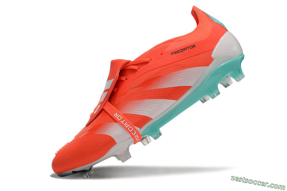 Adidas Predator Elite Foldover Tongue FG Low-Tops Soccer Cleats - Red/White/Green 5