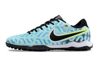 Nike Tiempo Legend 10 Pro TF Low-Tops Soccer Shoes - Blue/Black/Yellow