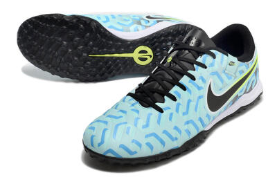 Nike Tiempo Legend 10 Pro TF Low-Tops Soccer Shoes - Blue/Black/Yellow