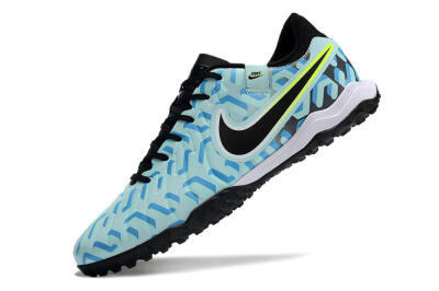 Nike Tiempo Legend 10 Pro TF Low-Tops Soccer Shoes - Blue/Black/Yellow