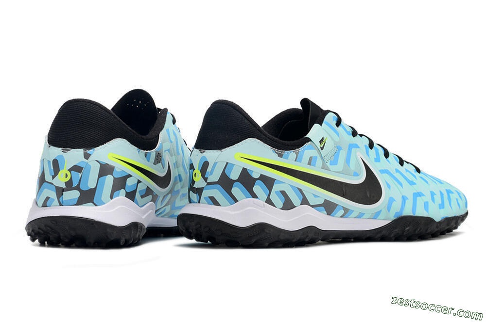 Nike Tiempo Legend 10 Pro TF Low-Tops Soccer Shoes - Blue/Black/Yellow 6