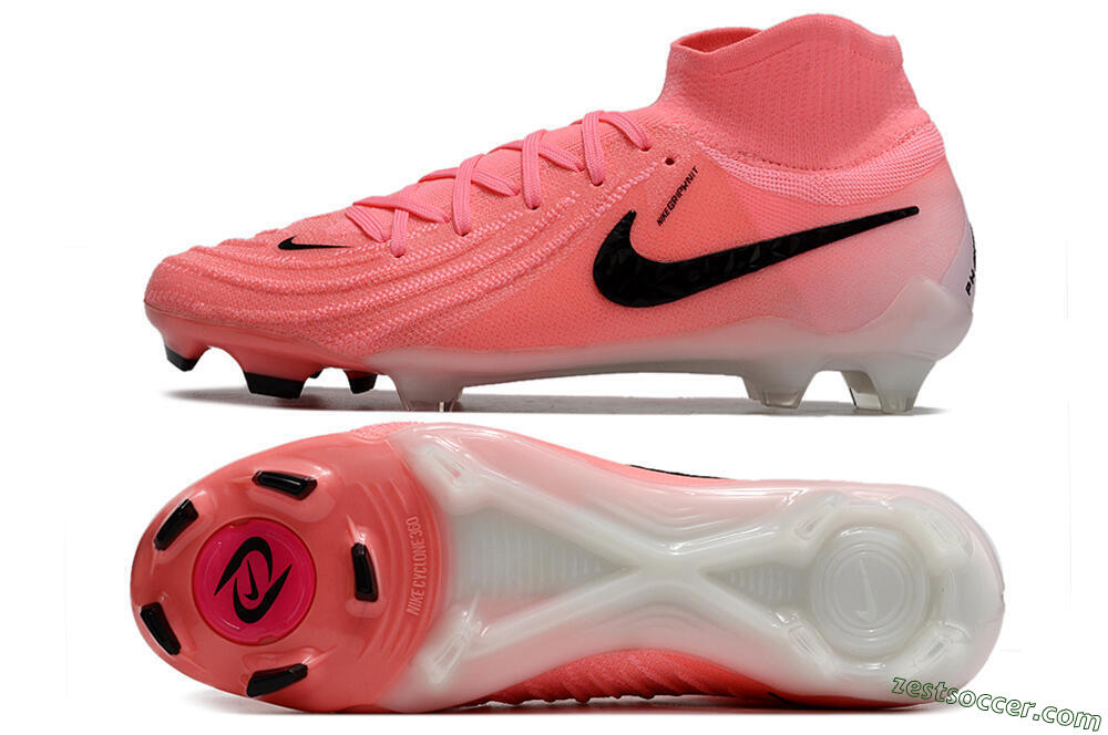 Nike Phantom Luna Elite FG High-Tops Soccer Cleats - Pink/Black 1