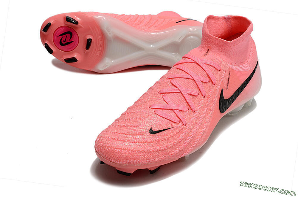 Nike Phantom Luna Elite FG High-Tops Soccer Cleats - Pink/Black 3