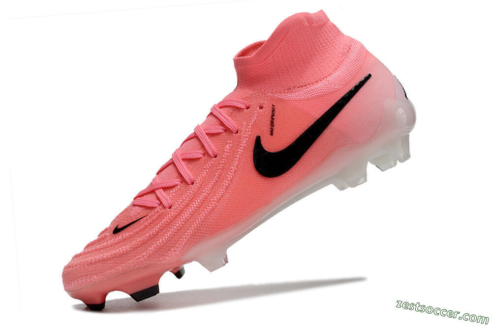 Nike Phantom Luna Elite FG High-Tops Soccer Cleats - Pink/Black 5