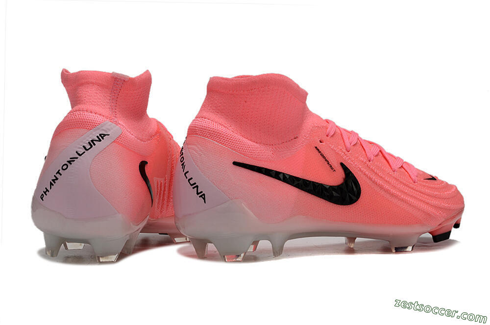 Nike Phantom Luna Elite FG High-Tops Soccer Cleats - Pink/Black 6