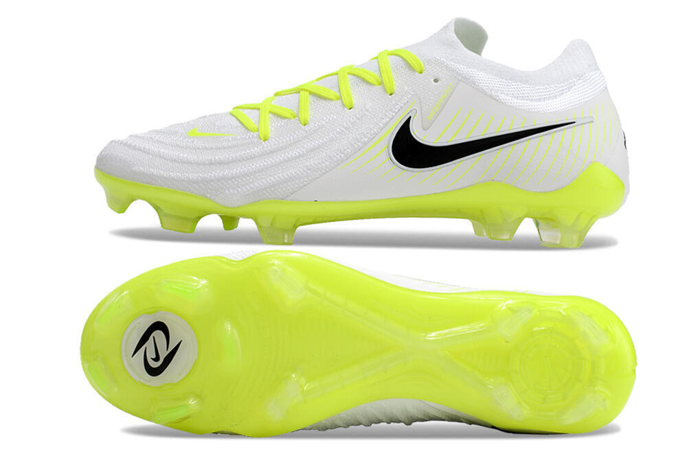 Nike Phantom Luna Elite NU FG Low-Tops Soccer Cleats - White/Yellow/Black 1