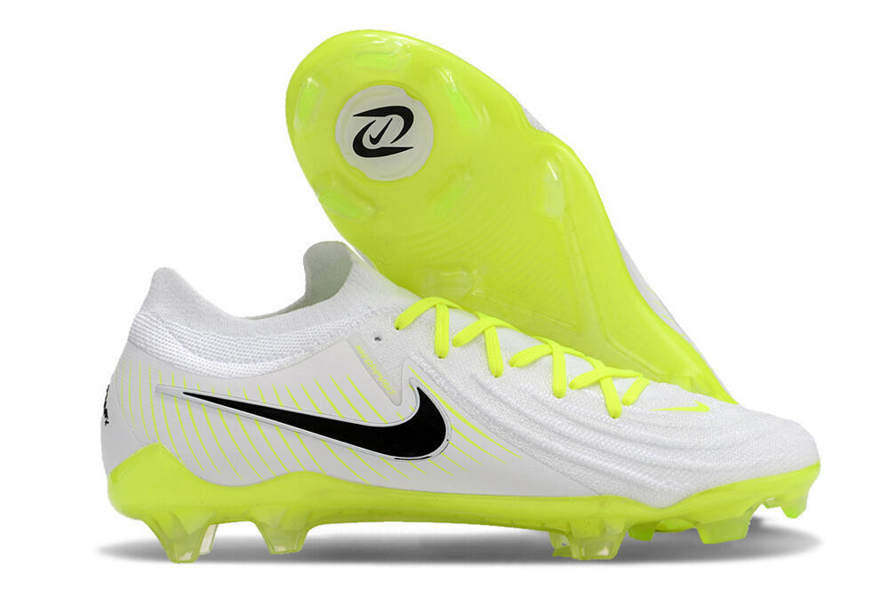 Nike Phantom Luna Elite NU FG Low-Tops Soccer Cleats - White/Yellow/Black 0