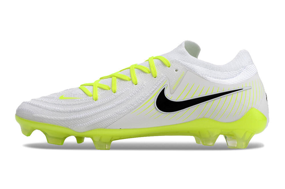 Nike Phantom Luna Elite NU FG Low-Tops Soccer Cleats - White/Yellow/Black 2