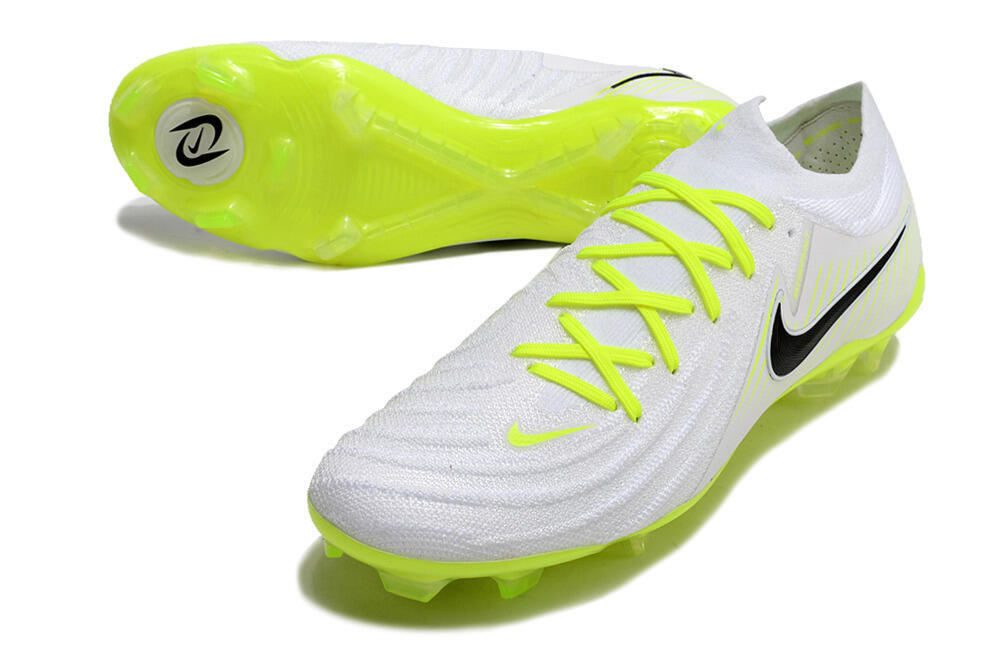 Nike Phantom Luna Elite NU FG Low-Tops Soccer Cleats - White/Yellow/Black 3