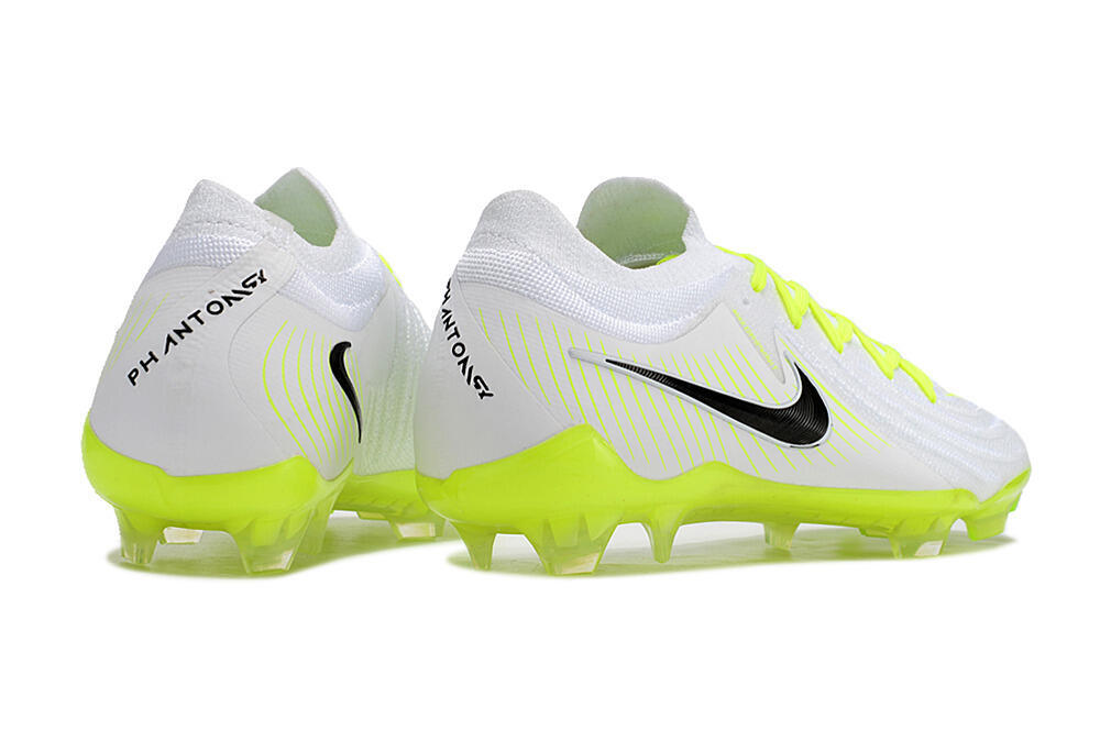 Nike Phantom Luna Elite NU FG Low-Tops Soccer Cleats - White/Yellow/Black 6