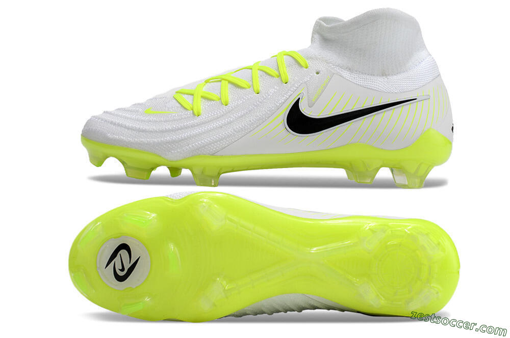 Nike Phantom Luna Elite NU FG Low-Tops Soccer Cleats - White/Yellow/Black 1