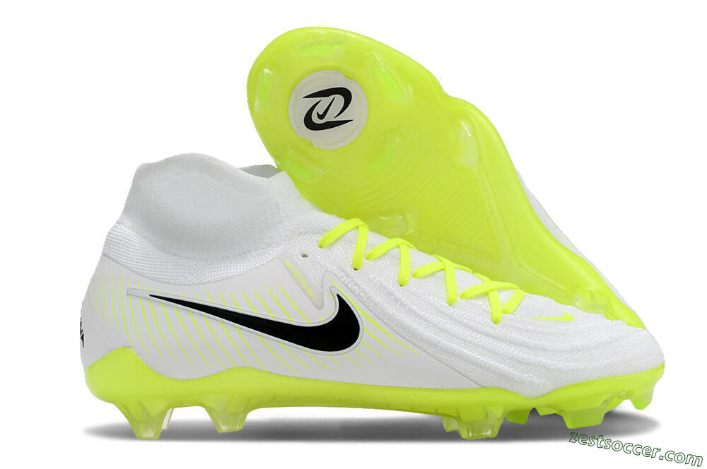 Nike Phantom Luna Elite NU FG Low-Tops Soccer Cleats - White/Yellow/Black 0
